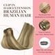 thumbnail image 3 of Extensiones de cabello humano Remy real y natural con clip para mujeres, 14 pulgadas, 4,23 oz (120 g), paquete de 7, 8A, 3 of 5
