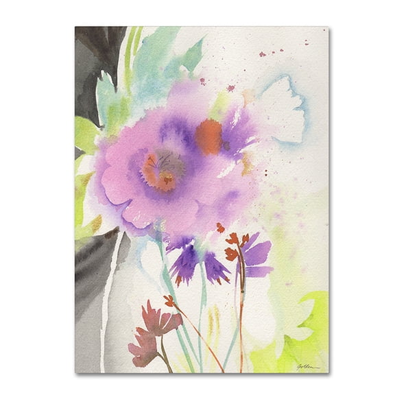 Trademark Fine Art "Mauve Garden Shadows" Canvas Art by Sheila Golden