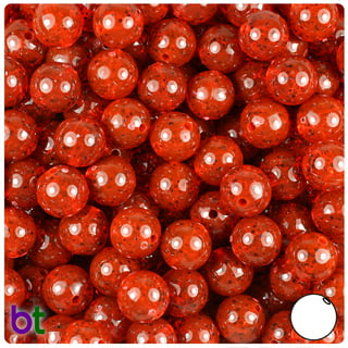 BeadTin Fire Red Transparent 8mm Faceted Round Craft Beads (450pcs