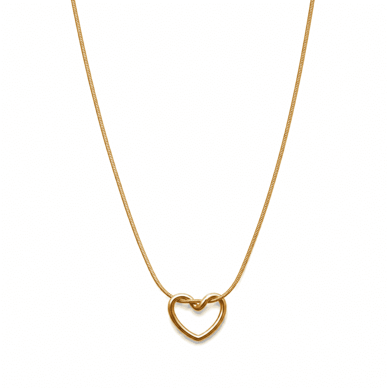 Apex Global Hub - Open Heart Knot Pendant Necklace with Sleek Chain Elegant Minimalist Jewelry for Everyday Wear and Special Occasions Standard Size