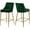 Green and Gold, variant on Meridian Furniture Karina 27.5"H Velvet Counter Stool in Green (Set of 2)