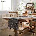 thumbnail image 1 of Gerring Nordic Jacquard Blue Table Runner Geometric Tassel Green Tea Table Flag Modern Elegant Table Runners For Dining Table, 1 of 7