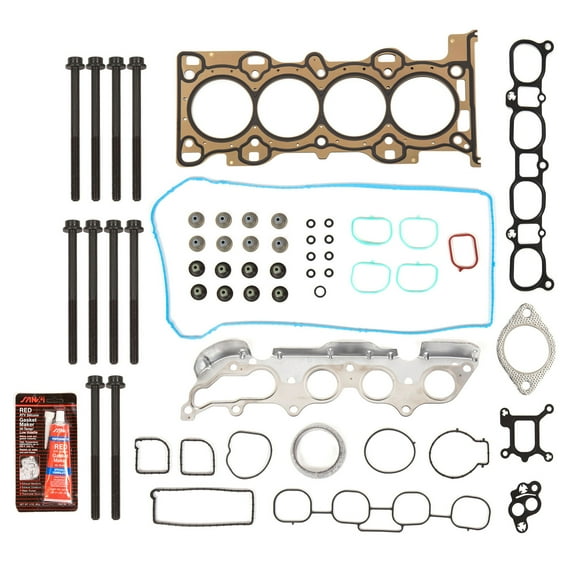 Evergreen HSHB8-20720 Head Gasket Set Head Bolts Fit 06-09 Mazda 3 5 6 MX-5 2.0L & 2.3L DOHC LDF MZR