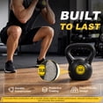 thumbnail image 4 of Sprint Demon 4-Piece Kettlebell Set, 5 lb, 10 lb, 15 lb & 20 lb, Concrete Core with Protective Plastic Coating, Strength Training Weights for Home Gym, 4 of 6