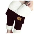 thumbnail image 4 of Women's Winter Thermal Casual Pants High Waist Elastic Leggings Solid Warm Workout Capris Trousers Comfortable Fit Comfortable Sweatpants for Women Relaxed Fit Pant, 4 of 7