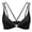 Black, variant on Seamless Bras for Women Deep V Front Closure Magnetic Clasp Bra Breathable Bralette Criss Cross Thin Straps with Removable Pads L Skin