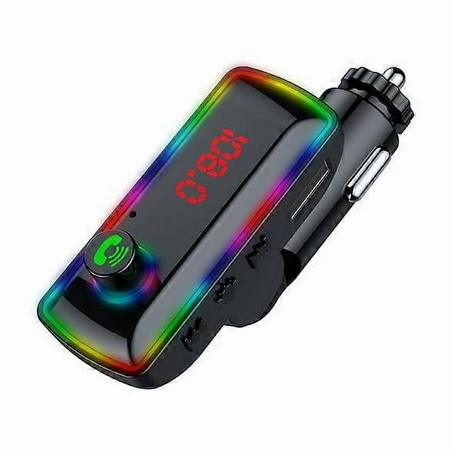 compatible F12 Universal Dual USB Car Charger with FM Transmitter Bluetooth Car MP3 Player_Perfect Gift