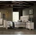 thumbnail image 2 of 3-Pieces Bedroom Furniture Sets, Bedroom Sets Storage King Size Platform Bed, 2 Nightstand(Walnut Brown), 2 of 9