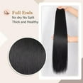 thumbnail image 2 of Aorsher Long Straight Ponytail Extension 22 Inch Wrap Around Auburn Ponytail Hair Extension Synthetic Heat Resistant Clips in Hairpiece for Women, 2 of 6