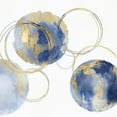 thumbnail image 3 of Harris, Natalie 12x12 Black Modern Framed Museum Art Print Titled - Circular Blue and Gold II, 3 of 5