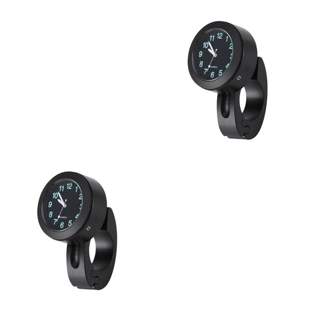 Sidaley Reloj de montaje en manillar a prueba de golpes, tiempo preciso, resistente al desgaste, buena fijación, manillar ligero, reloj brillante para Tipo 1 2piezas Sidaley CBP110600