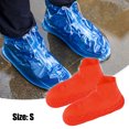 thumbnail image 3 of Unique Bargains Cubrezapatos de Silicona Unisex Cubre Botas de Lluvia Cubrezapatos de Lluvia Reutilizables Antideslizantes Rojo Talla S 1 Par Unique Bargains cubiertas de zapatos de ciclismo, 3 of 7