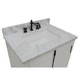 thumbnail image 4 of Bellaterra Home 31" Single vanity in Glacier Ash finish top with White Carrara and rectangle sink, 4 of 9