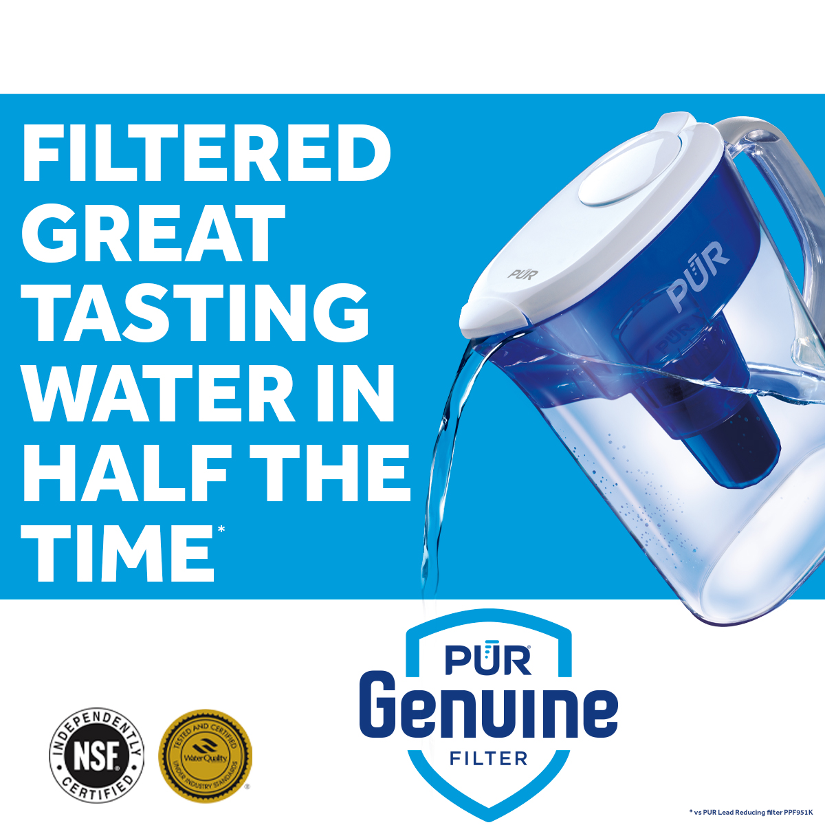 PUR 7 Cup Pitcher Filtration System, PPT700W, Blue/White - image 5 of 13