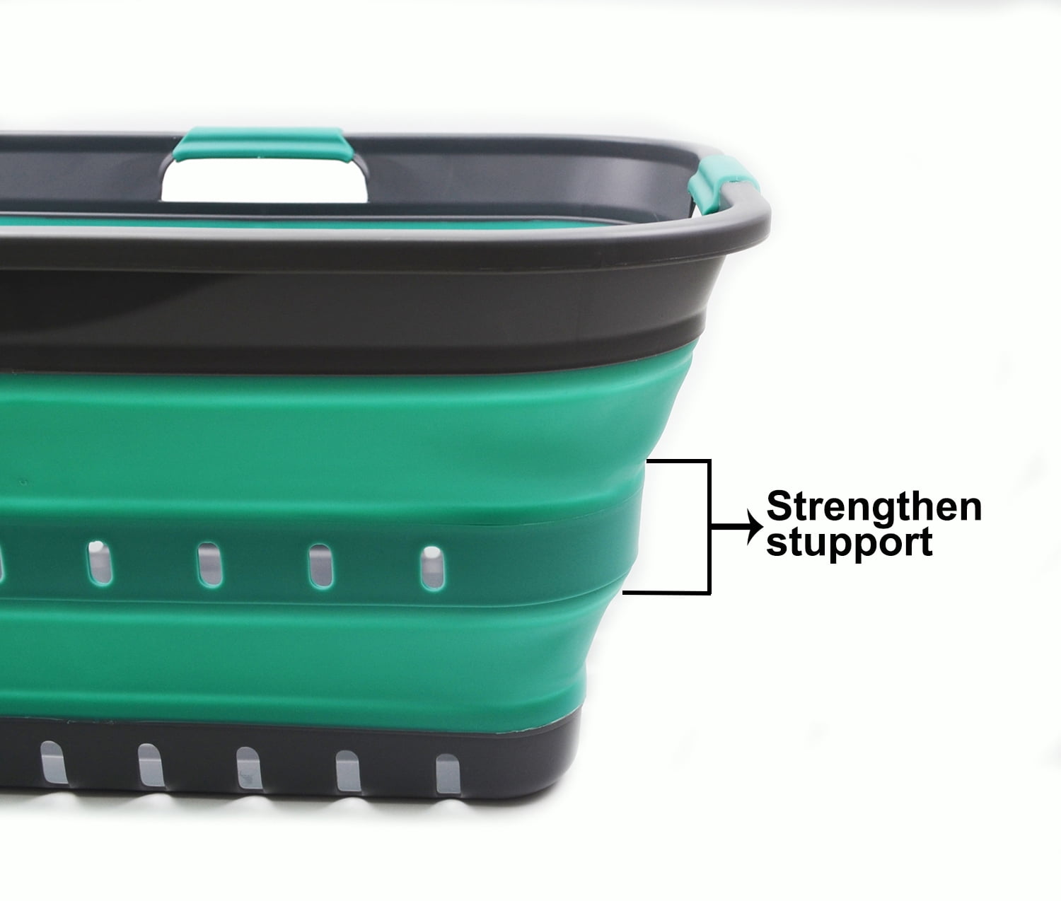 SAMMART Collapsible Plastic Laundry Basket - Foldable Pop Up Storage Container/Organizer - Portable Washing Tub - Space Saving Hamper/Basket