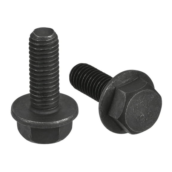 M8x20mm Hex Flange Bolts, 5 Pack 10.9 Grade Carbon Steel Hexagon Head Screws