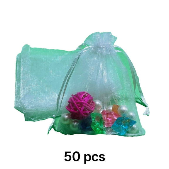 MISSMILE 50Pcs Gift Bags Small Size,Elegant Design Gift Bags,Solid Color Party Favor Bags,White