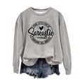thumbnail image 6 of Gkeoshab Christmas Sweaters For Women Women's Graphic Crewneck Sweatshirt - Your Little Ray of Sunshine Has Arrived Vintage Style Pullover for Funny Gift Grey 4XL, 6 of 7