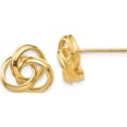 thumbnail image 1 of 14K Yellow Gold Polished Love Knot Post Earrings (10 X 10) Made In United States z369, 1 of 5