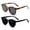 Black+Leopard, variant on ALWAYSUV Unisex Vintage Polarized Lens Round Shades Retro Cute Women Men Summer UV 400 Protect Eyeglasses Off-White