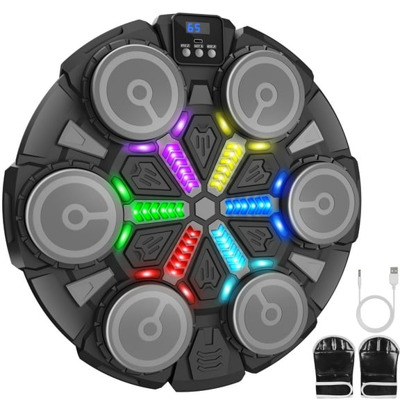 Sakerplus Music Boxing Machine With Boxing Glove Mode 2001,Wall Mounted Bluetooth Smart Punching Pad,Boxing Music Workout Machine,Wall Boxing Punching Pad,Musical Punch Pad Boxing