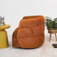 thumbnail image 3 of Swivel Chair In Luscious Burnt Orange Velvet - Creates A Luxurious Feel Chair, Combines Practicality And Style For Contemporary Homes, 3 of 5