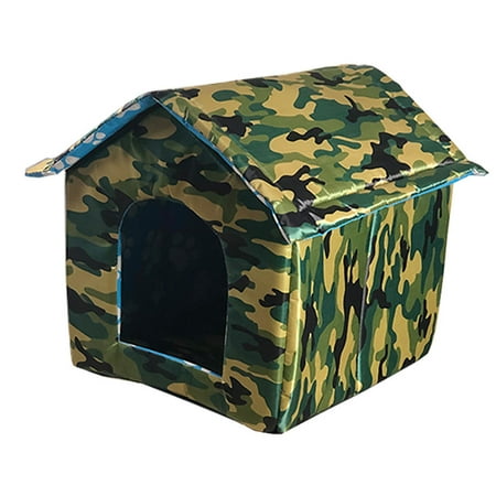 Houkiper Waterproof Cat House Dog House Outdoor Rainproof Dog House