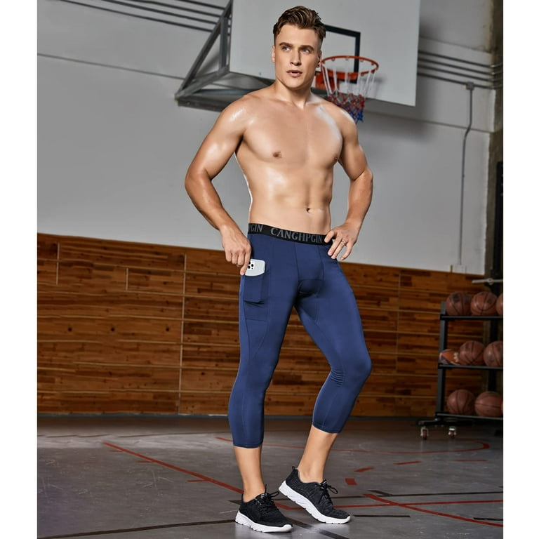  SS COLOR FISH Men 3/4 Compression Pants Athletic