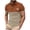 Light Brown, variant on Men's Vintage Western Polo Shirt Ethnic Aztec Print Color Block Short Sleeve Casual Top for Summer Streetwear Navy 3XL