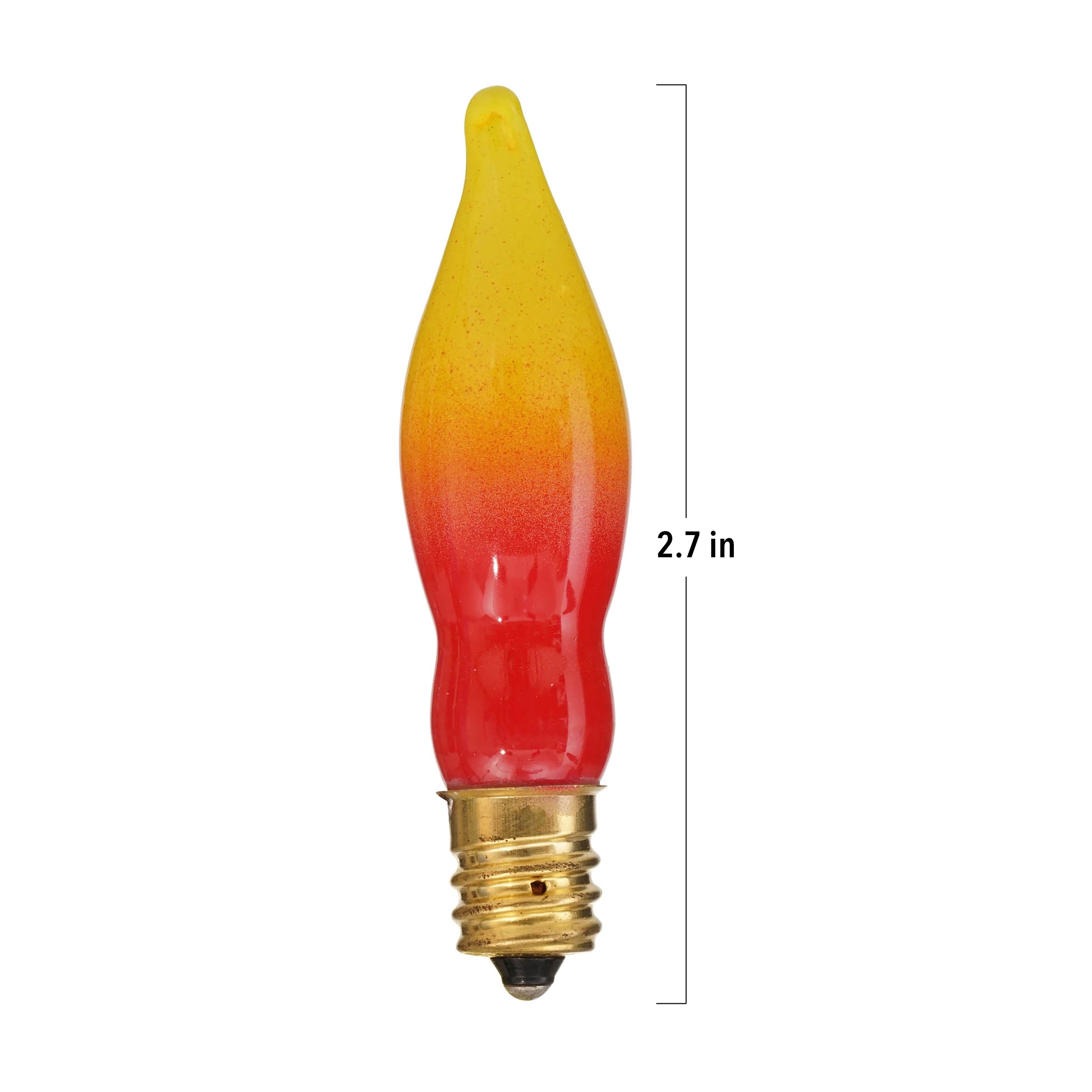Indoor/Outdoor 3-Count Incandescent Flame Replacement Christmas Bulbs, Orange, by Holiday Time