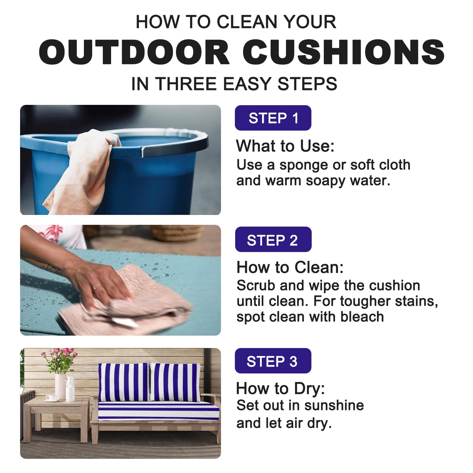 Outdoor Loveseat Cushion Set, 48 x 24, Water Repellent, Fade Resistant, Couch love seat