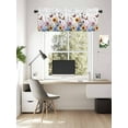 thumbnail image 5 of Kitchen Valances for Window, Farm Watercolor Butterfly Flower Light Filtering Rod Pocket Valance Curtain, Spring Sunflower Hydrangea &nbsp;Short Curtains Window Topper for Bedroom 42x12in, 5 of 9