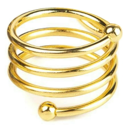 

8-Piece Set of Golden Napkins and Round Clip for Wedding Table Decoration