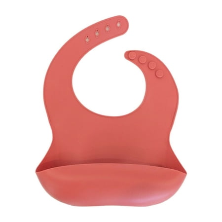 27th and Blake Silicone Bib for Babies & Toddlers (6-72 Months) BPA Free Color Coral Bib
