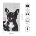 thumbnail image 2 of Fotbe Cool French Bulldog Wine Toalla Premium con Patrón, Toalla de Microfibra de Secado Rápido, Ligera y Altamente Absorbente (27.5x16in), Ideal para Uso Diario, 2 of 6