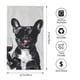 thumbnail image 2 of Fotbe Cool French Bulldog Wine Toalla Premium con Patrón, Toalla de Microfibra de Secado Rápido, Ligera y Altamente Absorbente (27.5x16in), Ideal para Uso Diario, 2 of 6