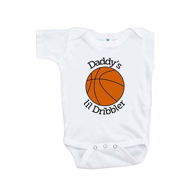 7 Ate 9 Apparel Baby Boy S Daddy S Lil Dribbler Basketball Onepiece 0 3 Months Orange And Black Walmart Com