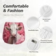 thumbnail image 4 of Daiia Flower White Cow Pattern Women's 2 in 1 Running Shorts - Lightweight Athletic Workout Gym Yoga Shorts Liner with Phone Pockets-Large, 4 of 7