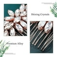 thumbnail image 4 of Rhinestone Bride Wedding Hair Comb Crystal Bridal Hair Piece Bridesmaids Hair Accessories for Women Prom Party Hair Clips (A-Silver), 4 of 4