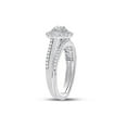 thumbnail image 4 of 10kt White Gold Round Diamond Bridal Wedding Ring Band Set 5/8 Cttw, 4 of 4