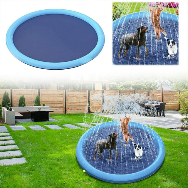 Inflatable Pad For Kids And Dogs Outdoor Water Play Mat Summer Pool Toy Durable PVC Spray Sprinkler Pad For Backyard Garden