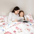 thumbnail image 5 of jejeloiu Fairy Tale Elf Queen Comforter Set,Cartoon Mushroom House Bedding Sets,Dreamy Fairy Tale Theme Bedding Comforter Set For Kids,Luxury Bedroom Decor Reversible,3pcs, 5 of 8