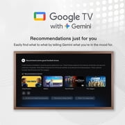 onn 55 The Fresco Art Gallery 4K UHD Google TV with Gemini, Walnut Frame and Mounting Kit