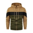 thumbnail image 2 of BAETEUY Men Hoodie Drawstring Colorblock Zipper Closure Elastic Cuff Hooded Loose Cardigan Long Sleeves Sport Daily Wear Jacket, 2 of 8