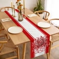 thumbnail image 3 of Eucalyptus Red Table Runner - 90 Inch Long, Kitchen Dining Table Runner Dresser Scarves, Stripe Bottle Flower Cactus Retro Plant Farmhouse Decor for Coffee Tables Wedding Party Banquet, 3 of 8