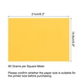 thumbnail image 2 of Uxcell 100 Hojas de Papel de Copia de Color de 8.3 Pulgadas Dorado para Impresión de Oficina, 2 of 7