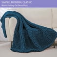 thumbnail image 3 of Chunky Knit Blanket Throw x Hand Knitted Chenille Throw Blanket Small Soft Thick Yarn Cable Knit Blanket Cute Rope Knot Crochet Throw Blankets for Couch Bed Sofa (Light ), 3 of 7