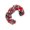 Red E, variant on Christmas Headband for Women, White Pearl Rhinestone Crystal Jeweled Embellished Hairband, Wide Top Knot Hairband Headpieces, Christmas Holiday Party Costume Decoration