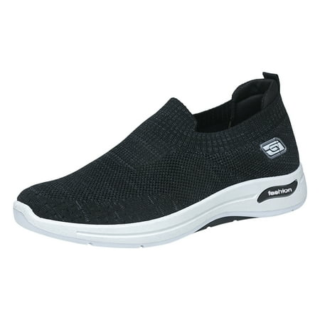 

Sneaker Slippers for Men Size 14 Sneaker Mens Size 11 Fashion Spring And Summer Men Sports Shoes Flat Bottom Soft Bottom Non Slip Fly Woven Mesh Breathable Solid Color And Minimalist Design