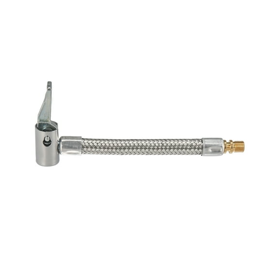 Stainless Steel 10cm 4" Air Chuck Inflator Compressor Pump Extension Hose for Car Motorbike 90 Degree Quick Connect